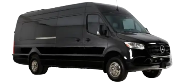 Black Sprinter Passenger Van for Port Canaveral cruise transfers
